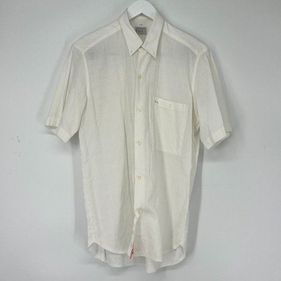 Philippe Ferro Men's Short Sleeve Button Down Dress Shirt White Size Large - Picture 1 of 4